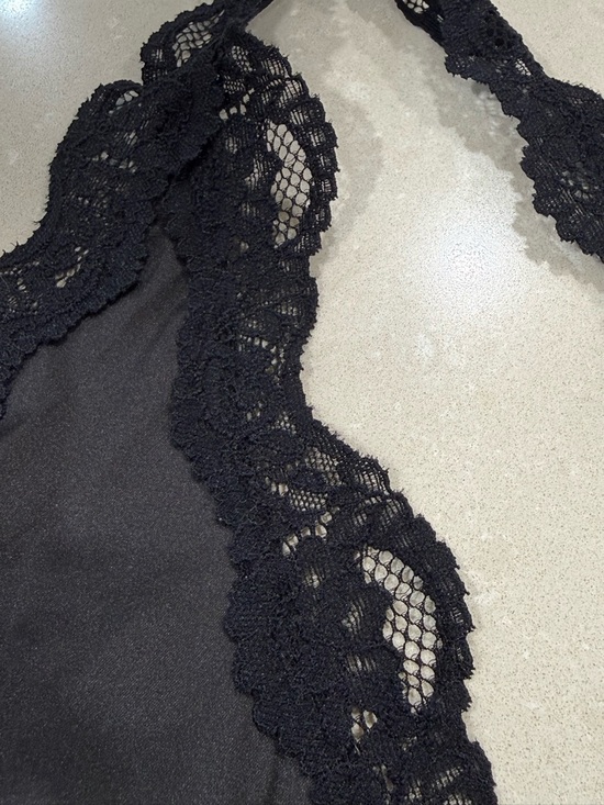 NWT Kat the Label Lacy Silky Babydoll Camisole Black Medium - Picture 7 of 9